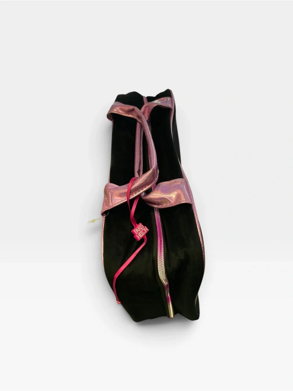 Paris Hilton makeup bag with Pink Trim and Crest Design